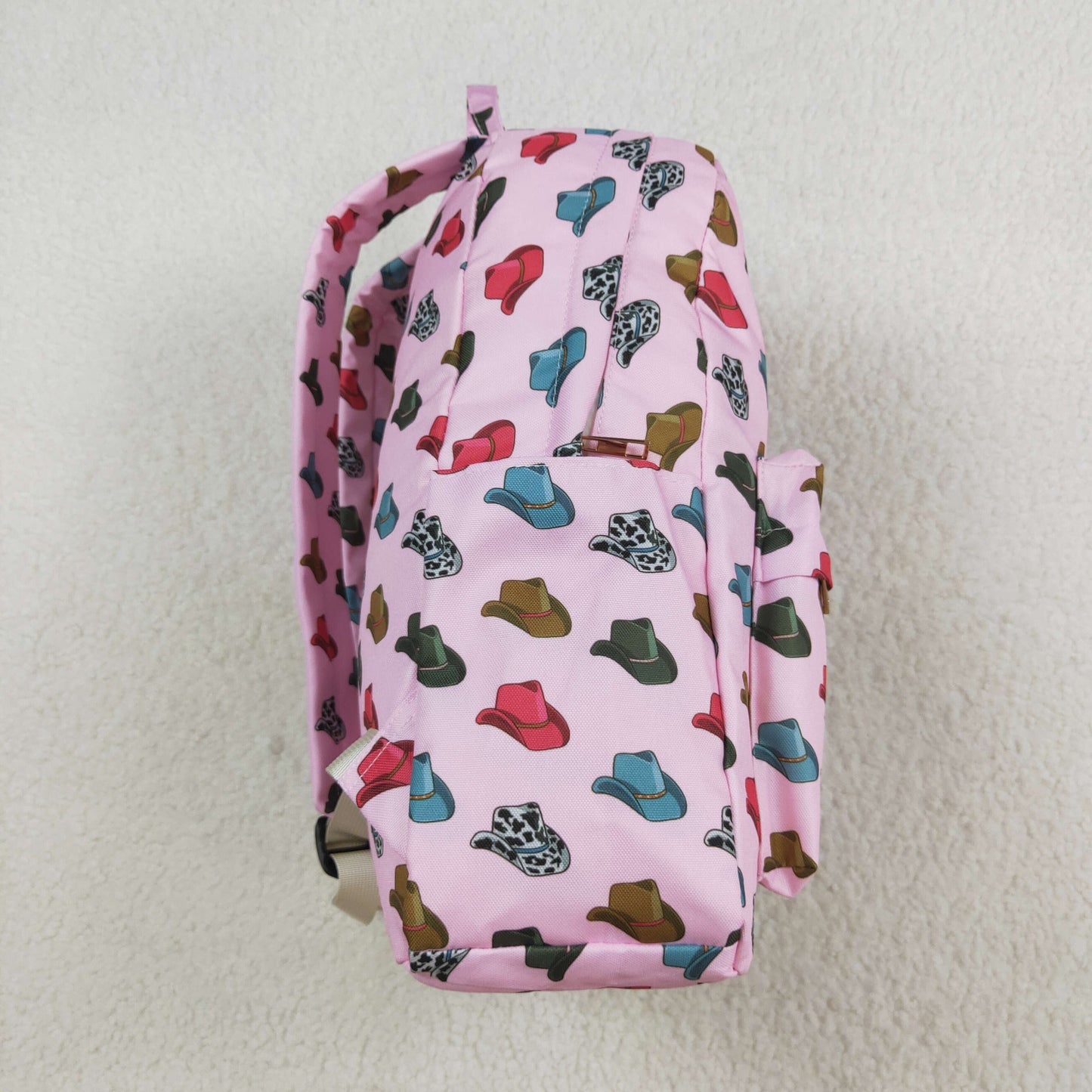 rts no moq BA0181 Cowboy hat pink backpack --13*5*17 inches