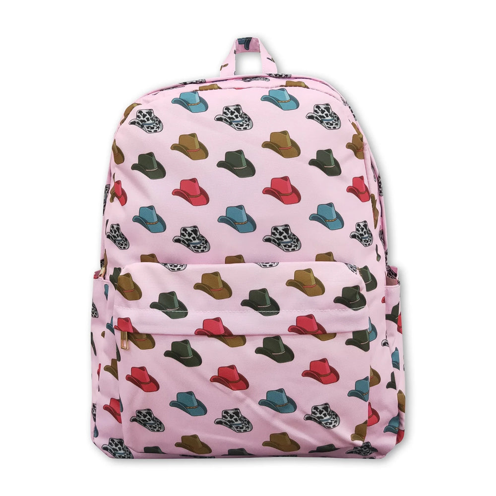 RTS NO MOQ Sibling milk silk Baby Kids Cow Flowers Print Western Zipper Pocket Back Bags
