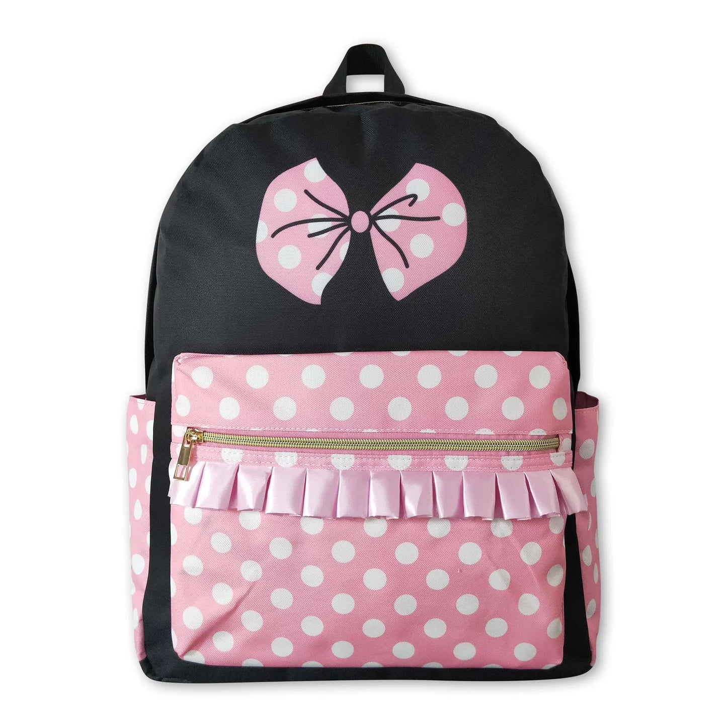 RTS NO MOQ Sibling milk silk Baby Girls Floral Print Adjustable Strap Lightweight Backpack Bags