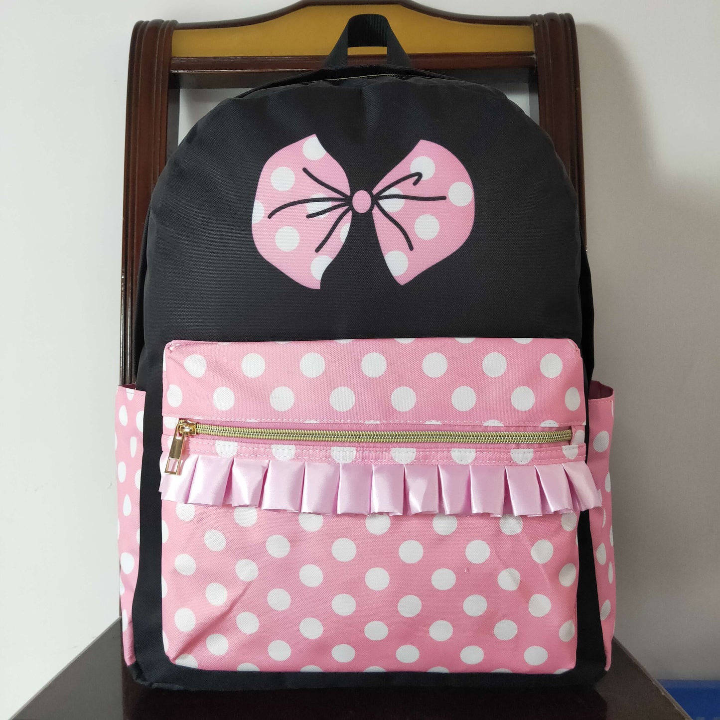 Cute Clothes BA0183 Baby Kids Girls Pink Bow Backpack Back Bags