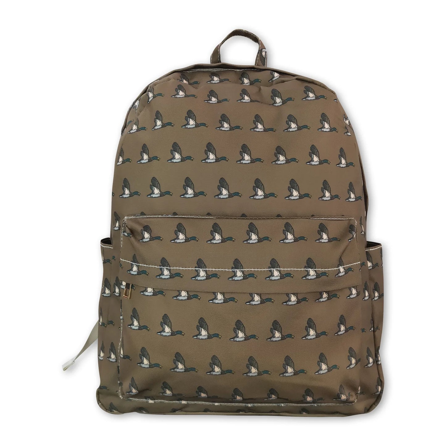RTS NO MOQ Sibling milk silk Baby Kids Ducks Print Adjustable Strap Lightweight Backpack Bags