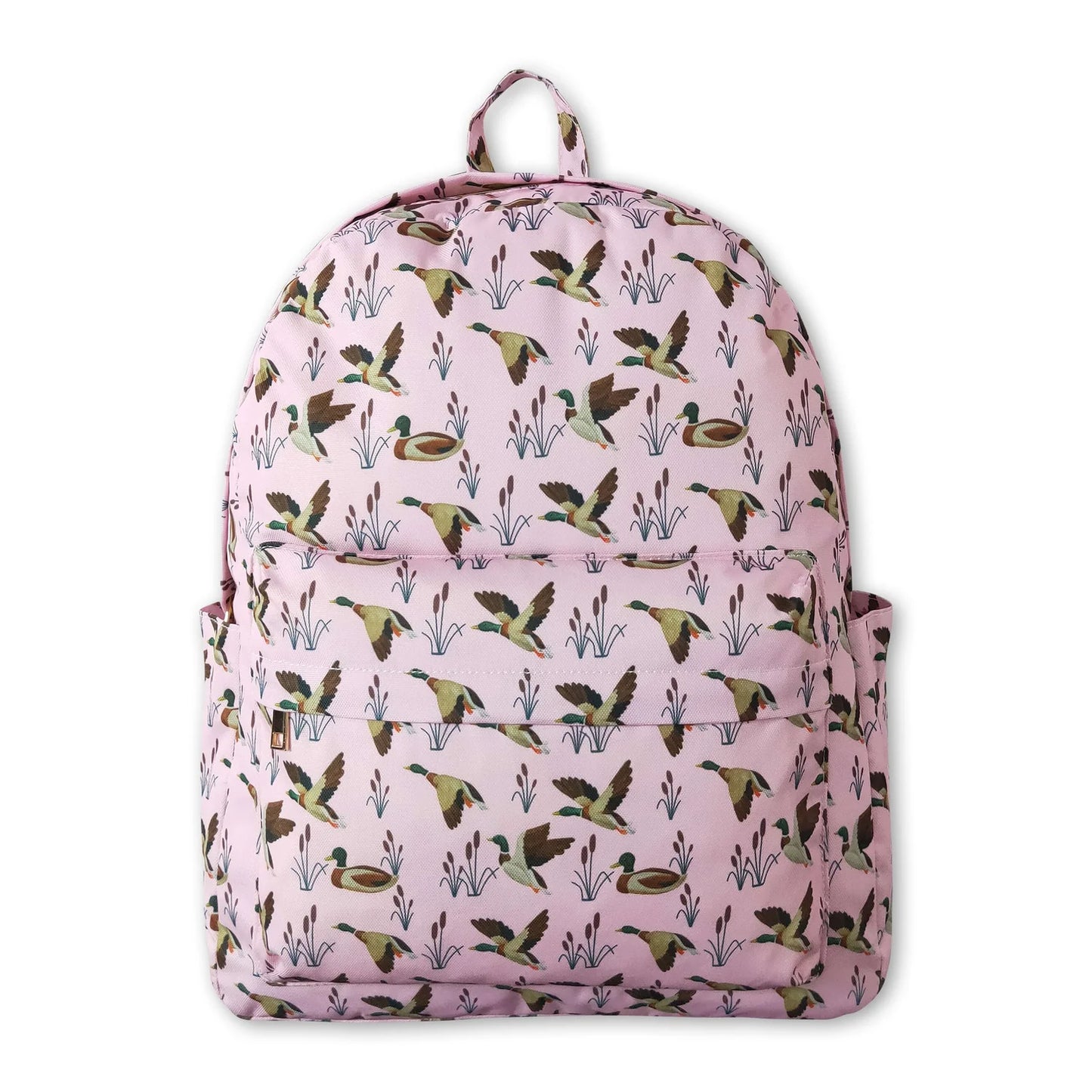 RTS NO MOQ Sibling milk silk Baby Kids Ducks Print Adjustable Strap Lightweight Backpack Bags