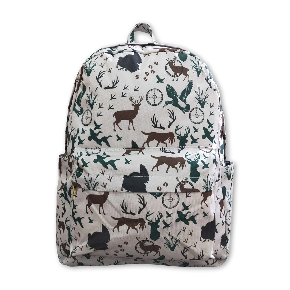 RTS NO MOQ Sibling Bags Duck Print Grey Back To School Backpack Ducks Hunting Gym Bags