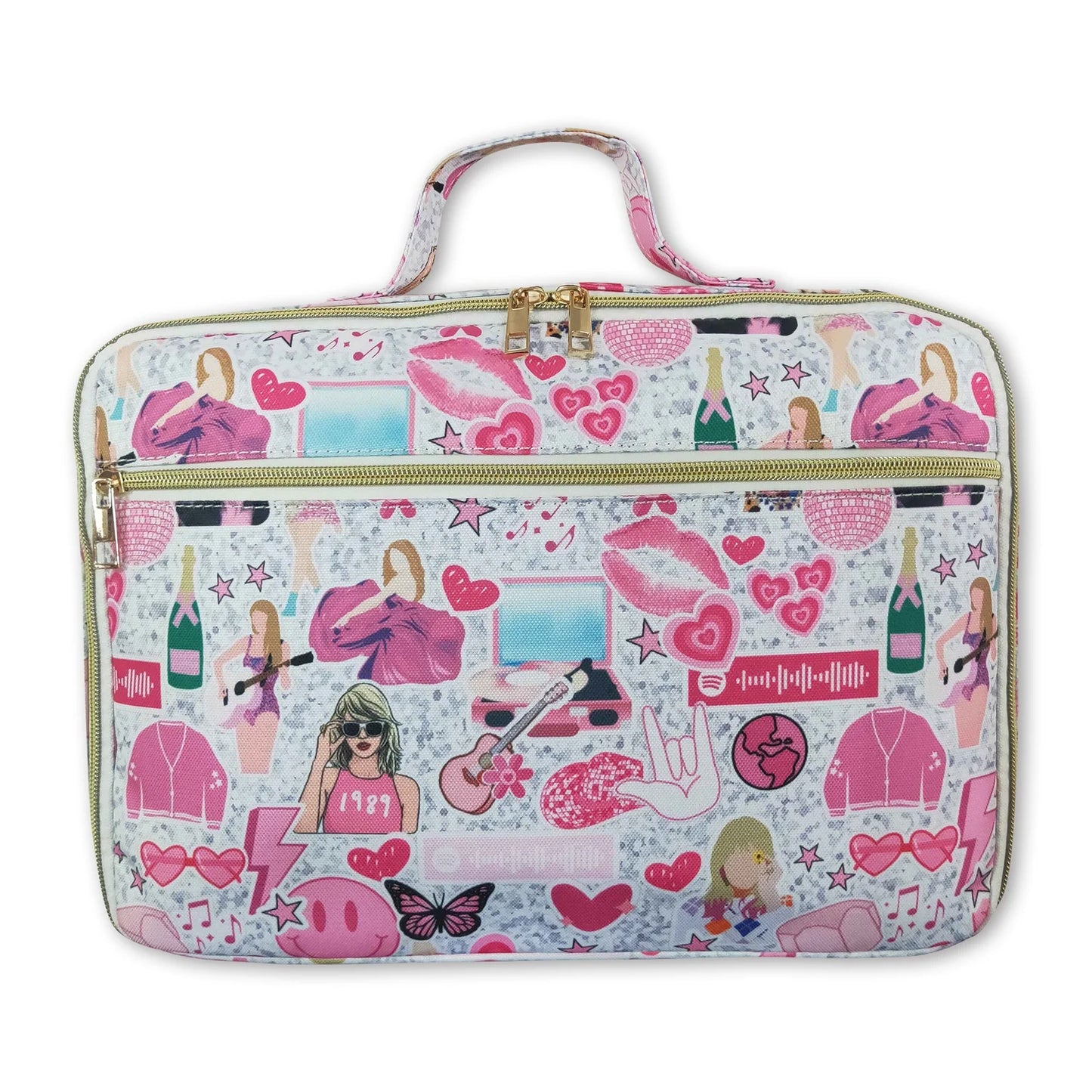 RTS NO MOQ Sibling milk silk Baby Kids Purple Printed School Backpack