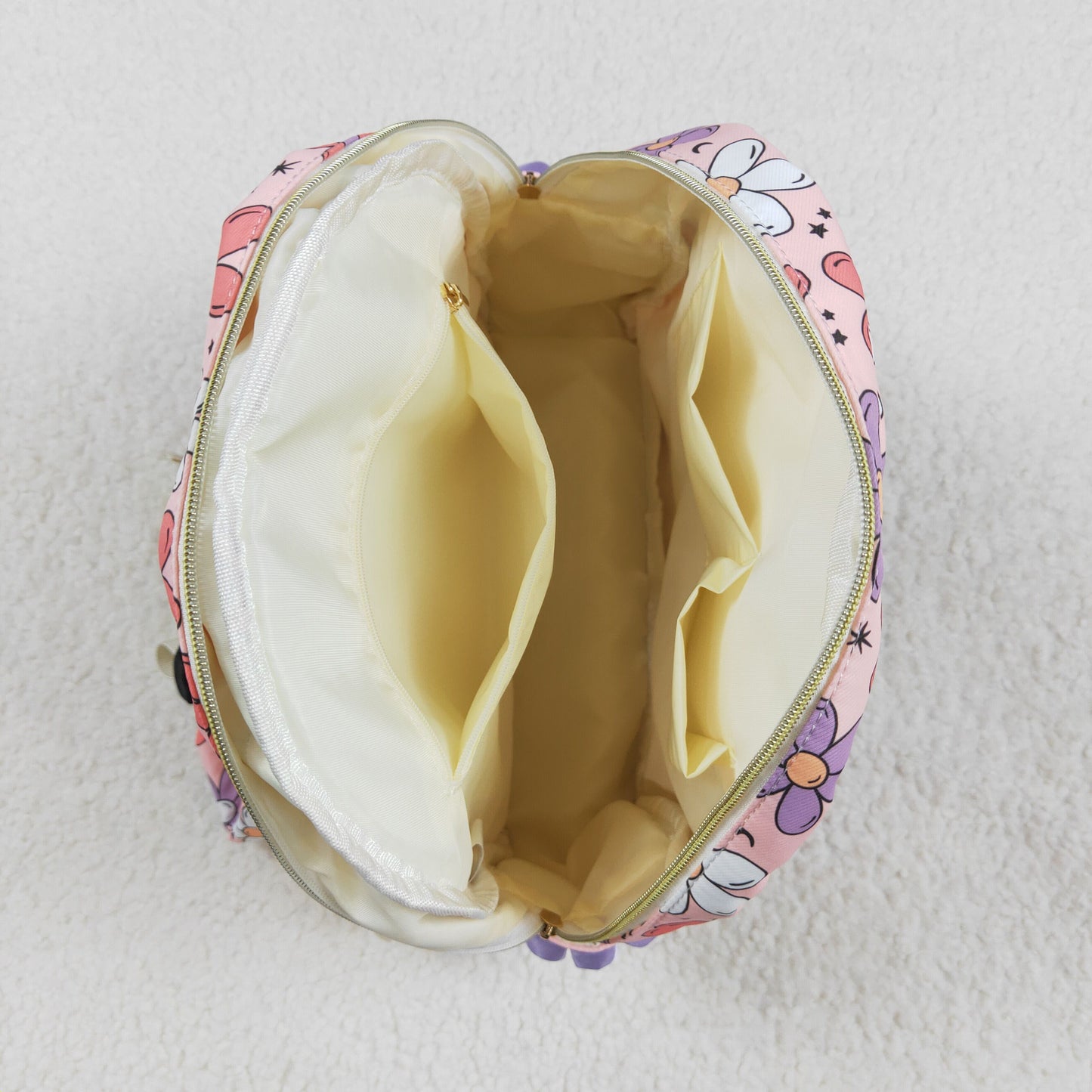 RTS NO MOQ BA0240 Pink small backpack with flowers, moon and stars