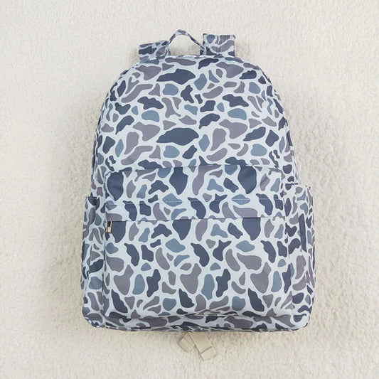 Best Sell RTS Baby Kids Boys Grey Hunting Camo Backpack Zippered Educational Toy Bag