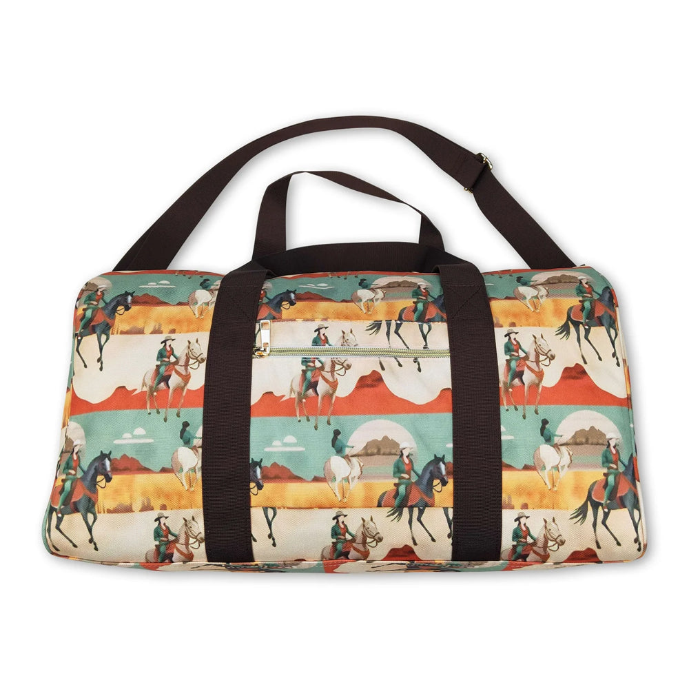 RTS NO MOQ Sibling milk silk Baby Kids Western Horse Rodeo Cowboy Backpacks Bags