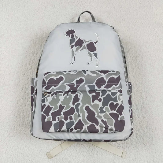 Best Sell RTS Baby Kids Boys Camouflage Hunting Dog Backpack Zipper Closure Utility Bag for Children