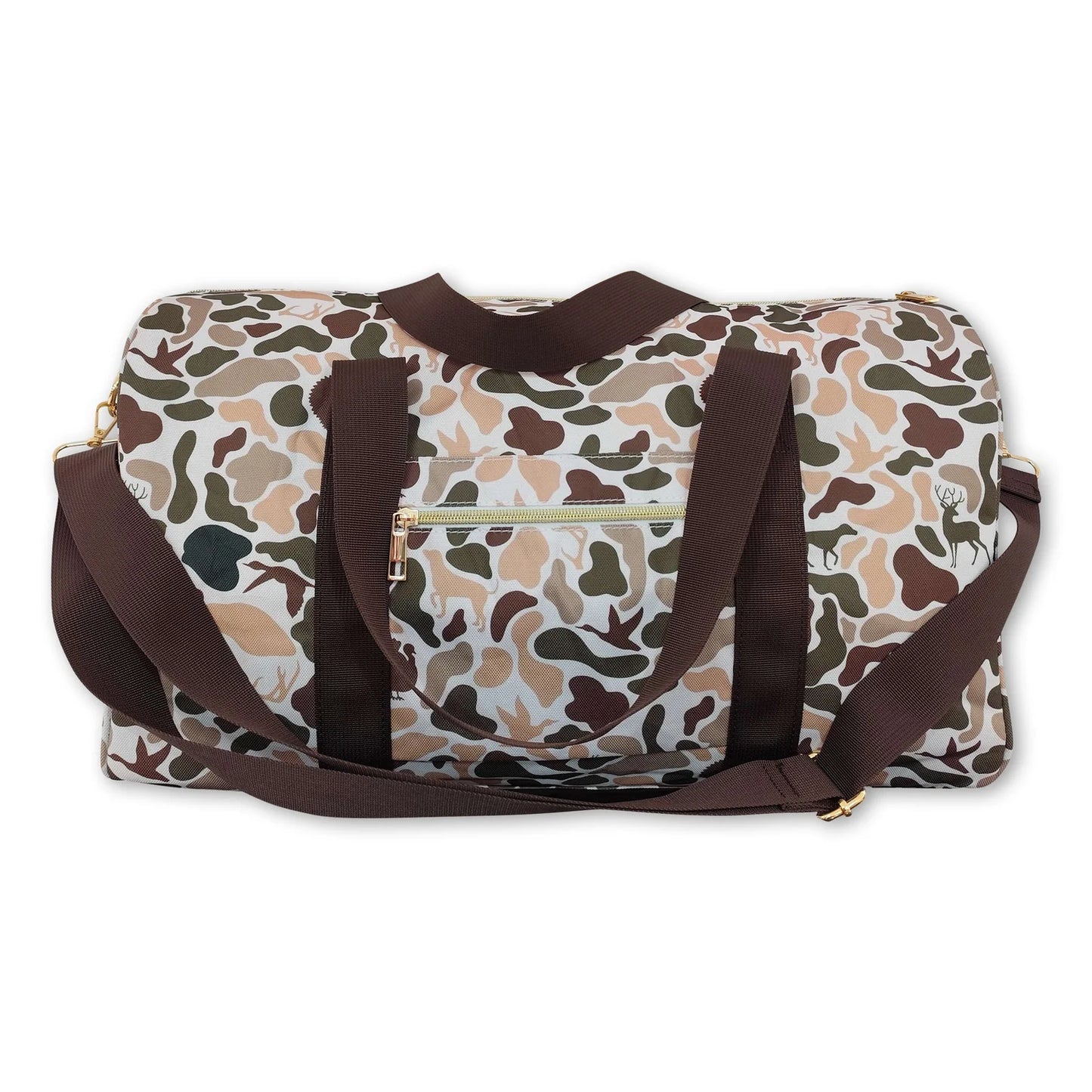 RTS NO MOQ Sibling milk silk Baby Kids Camouflage Deer Hunting Pocket Duffle Gym Bags Zipper Lunch Bags