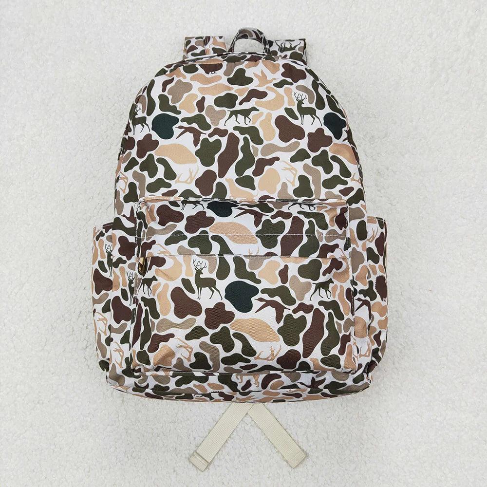 Best Sell RTS Baby Kids Deer Camouflage Backpack Bag for Children's Outdoor Travel School Bag Casual Sports Bag