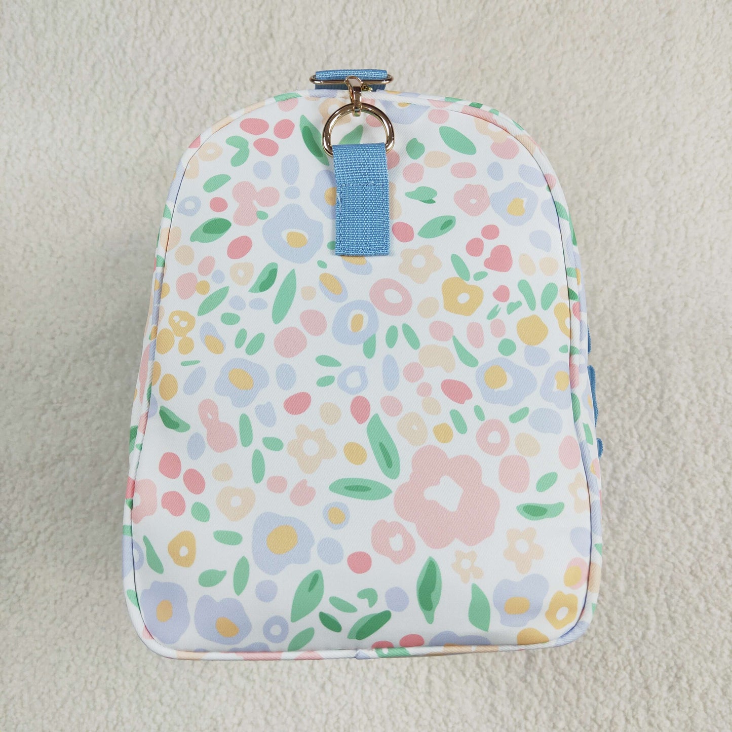 RTS NO MOQ BA0292 Gym bag with floral blue lace and white