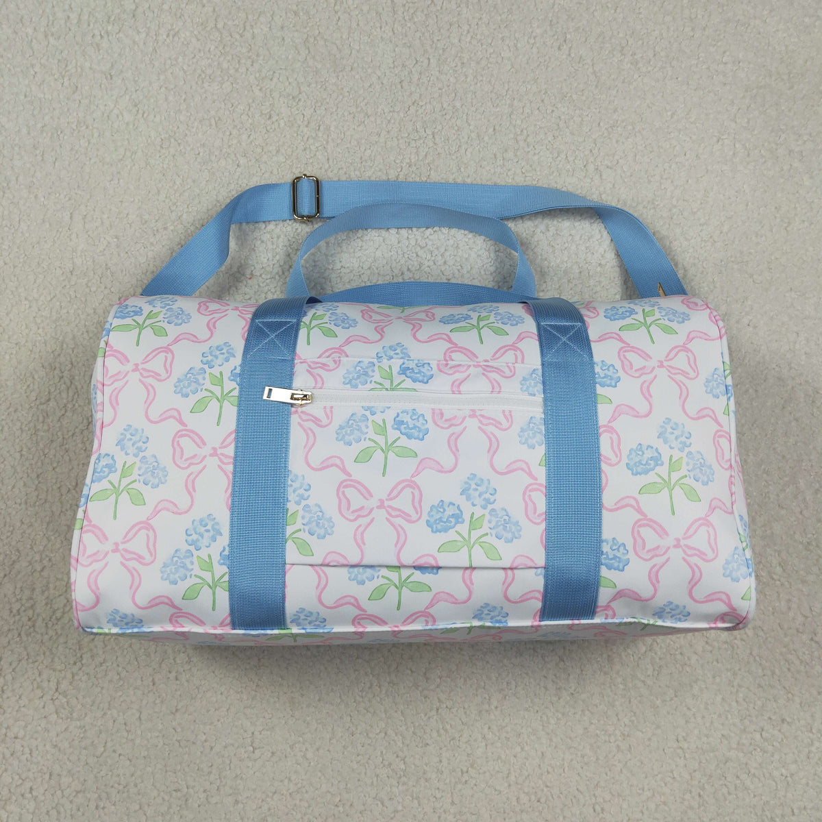 NEW RTS NO MOQ Bags BA0294 Kids Blue Ruffle Pink Bows Plaid Floral Gym Duffle Bags