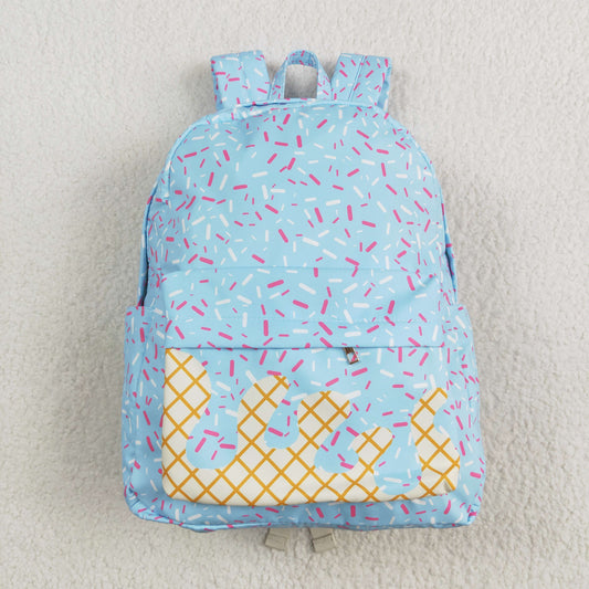 RTS NO MOQ BA0297 Team fireworks plaid blue large backpack