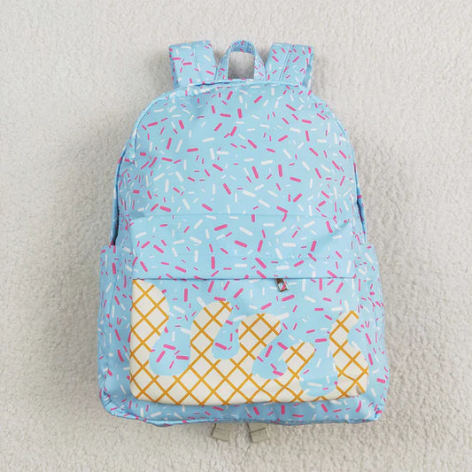 Best Sell RTS Baby Kids Confetti Plaid Blue Drips Team School Bags Cute And Functional Backpack for Children