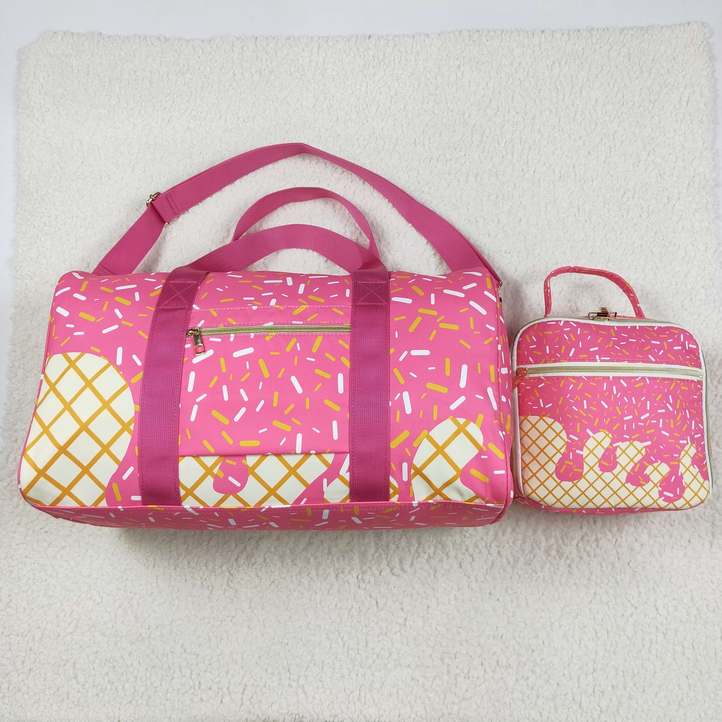 RTS NO MOQ baby kids clothes team pink kids backpack and lunch box