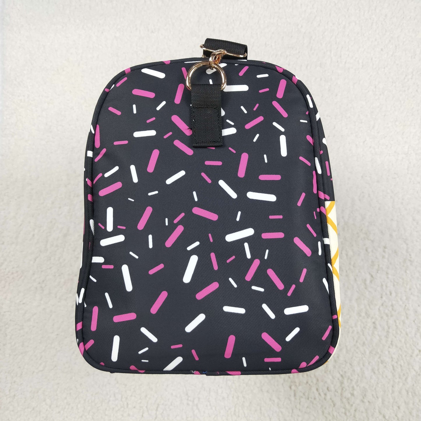 RTS NO MOQ BA0303 Waffle Ice Cream Black Gym Bag