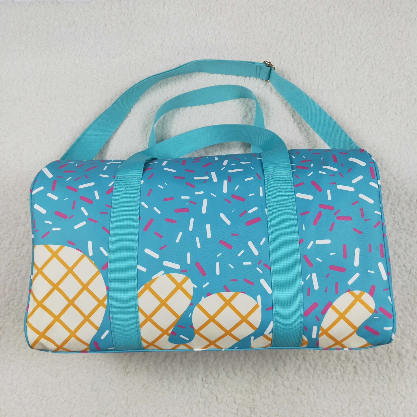 RTS NO MOQ BA0304 Waffle Ice Cream Green Gym Bag