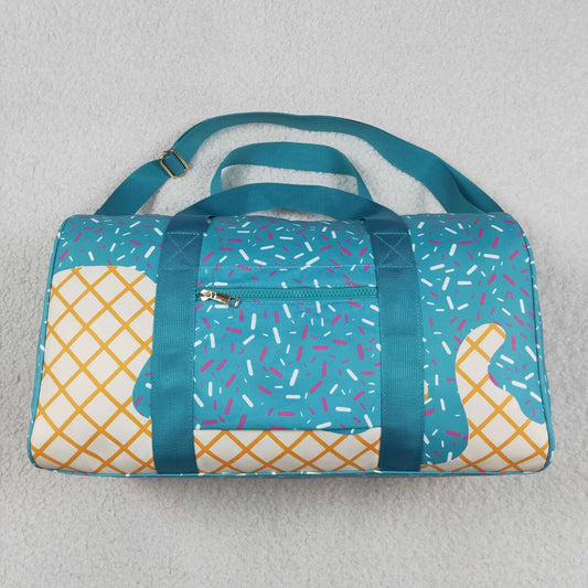 RTS NO MOQ BA0304 Little Kids Fashion Blue Ice Cream Drip Zipper Gym Bags