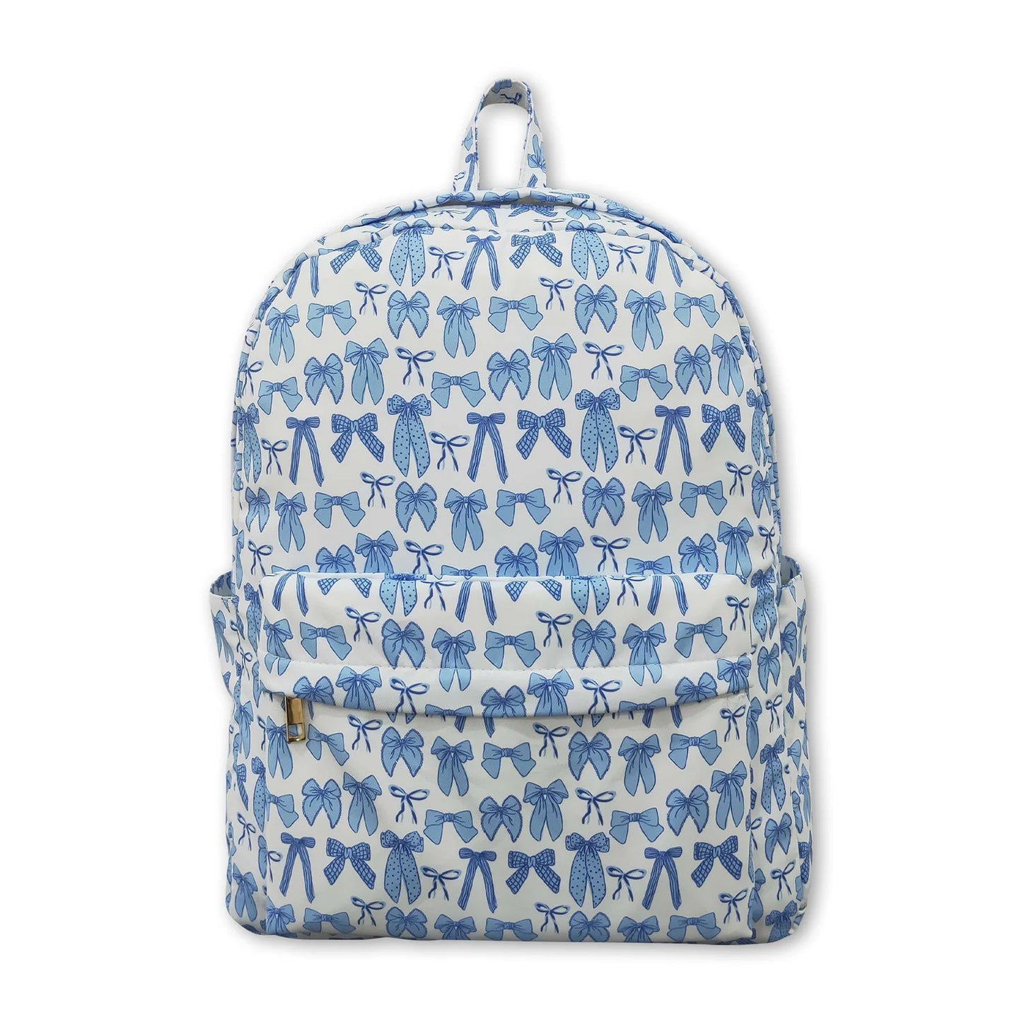 RTS NO MOQ Sibling milk silk Baby Kids Zipper Pink Bows School Backpack Pink Bows Lunch Dinner Picnic Box Bags