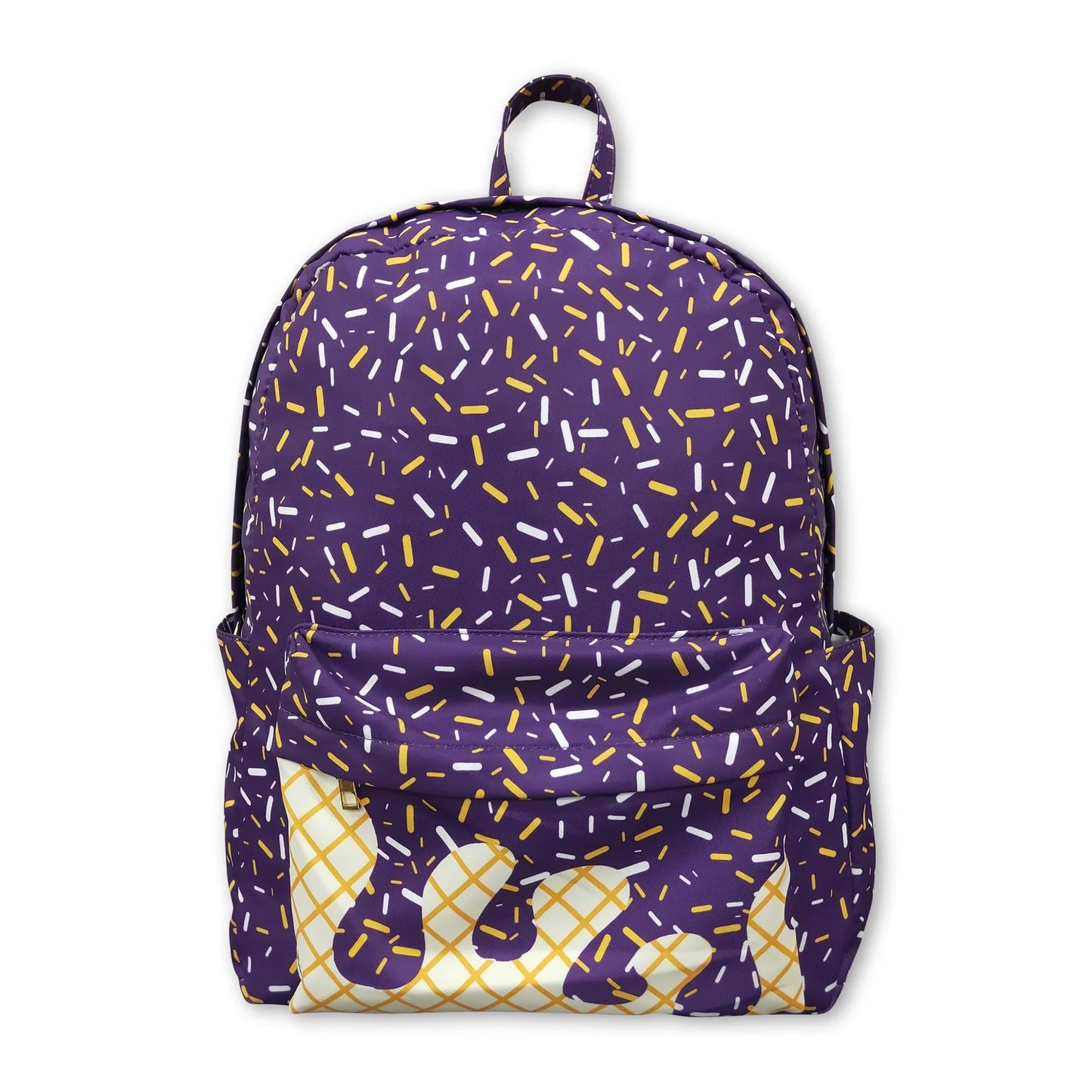 RTS NO MOQ Sibling milk silk Baby Kids Drip Sprinkles Team Zipper Kids School Backpack Bags