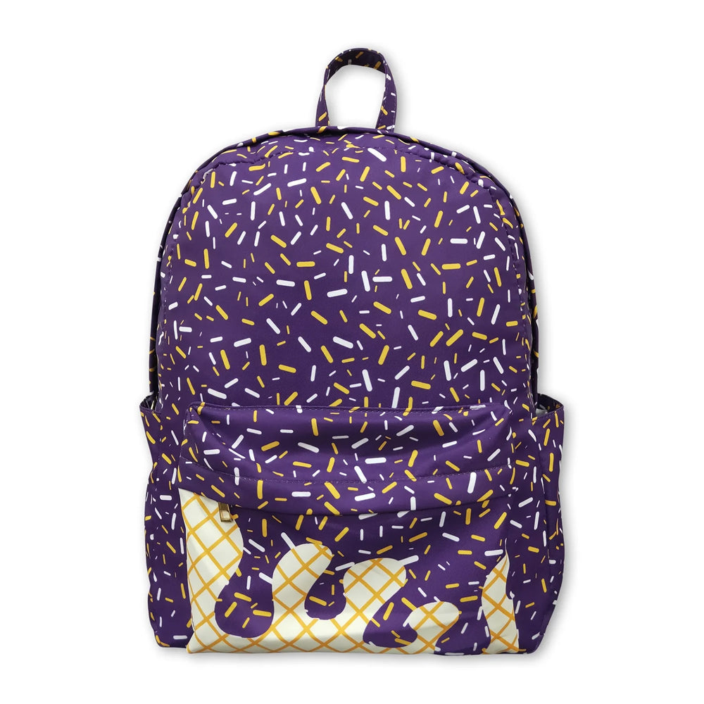 RTS NO MOQ Sibling Bags Baby Kids Drip Sprinkles Team Zipper School Back Bags