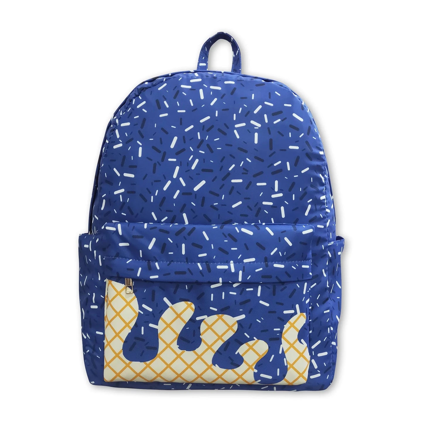 RTS NO MOQ Sibling milk silk Baby Kids Drip Sprinkles Team Zipper Kids School Backpack Bags