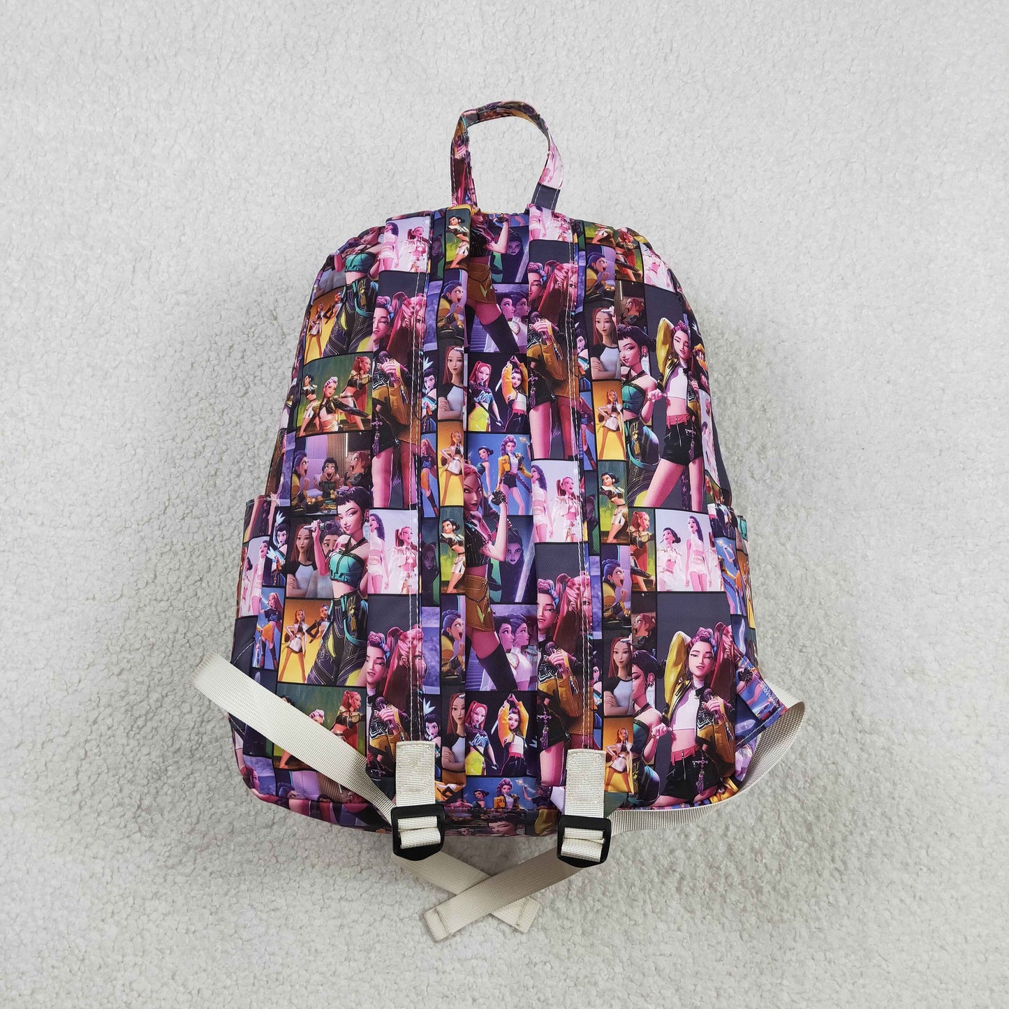 RTS NO MOQ BA0386Kids Girls Purple Backpack School Bag for Children
