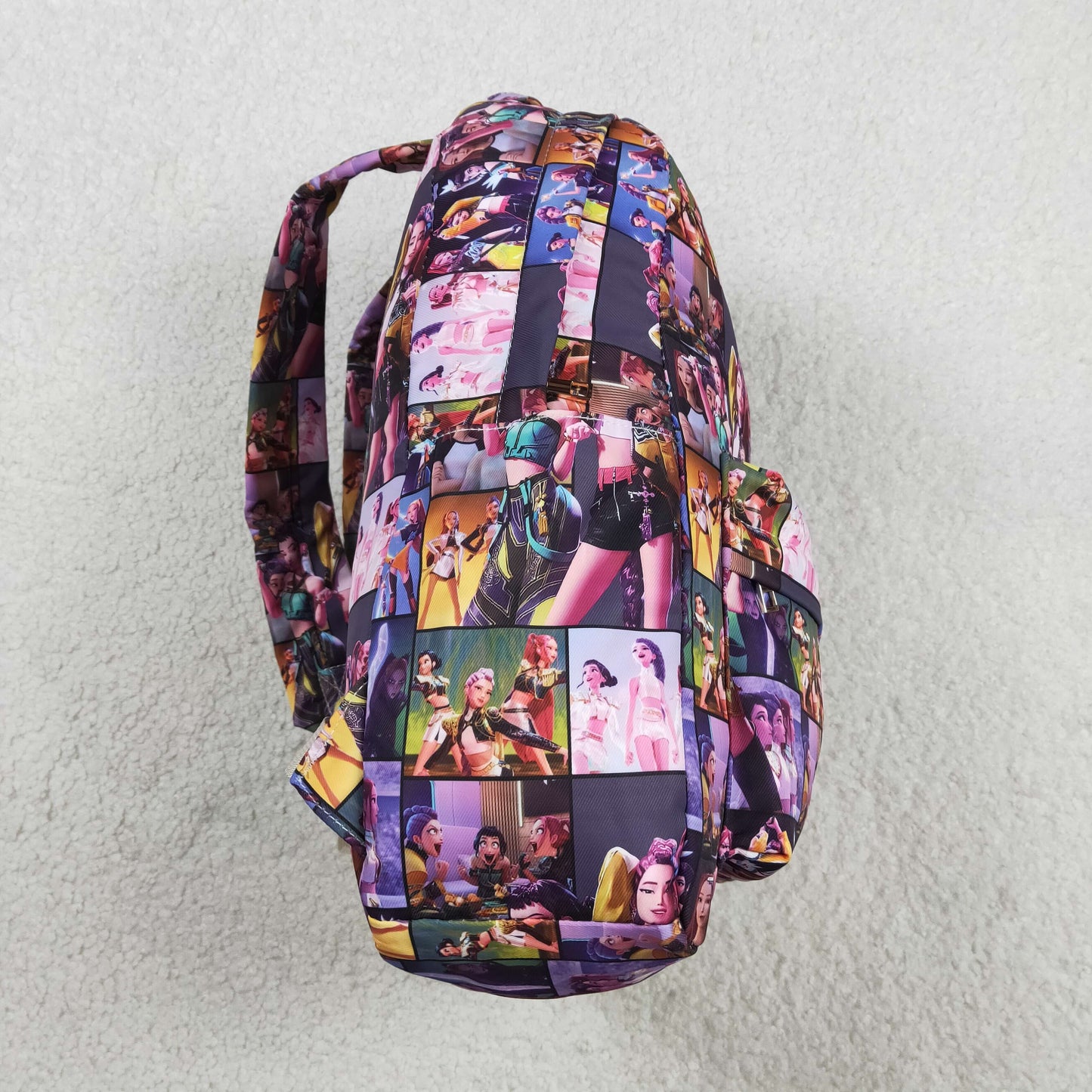 RTS NO MOQ BA0386Kids Girls Purple Backpack School Bag for Children