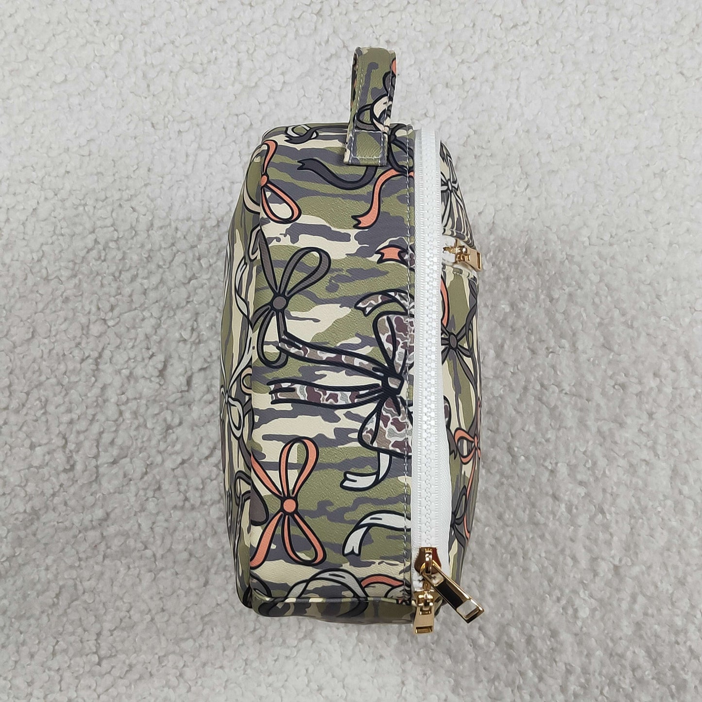 RTS NO MOQ BA0393 Little Kids Southern Olive Camo Bow Lunch Bags
