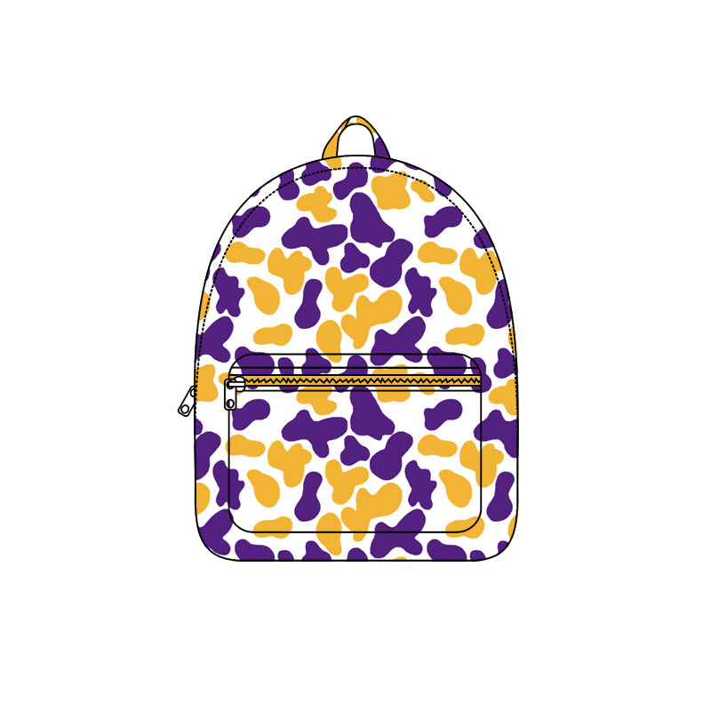 (Preorder new) No moq Baby Multicolor Cow Print Kids Backpack Cute Bag