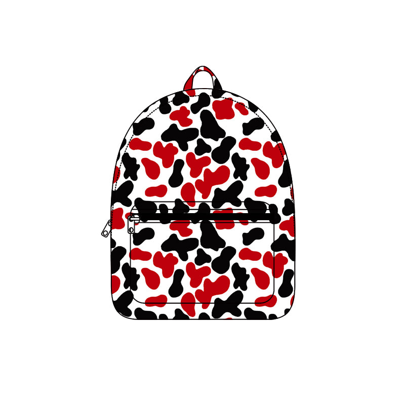 (Preorder new) No moq Baby Multicolor Cow Print Kids Backpack Cute Bag