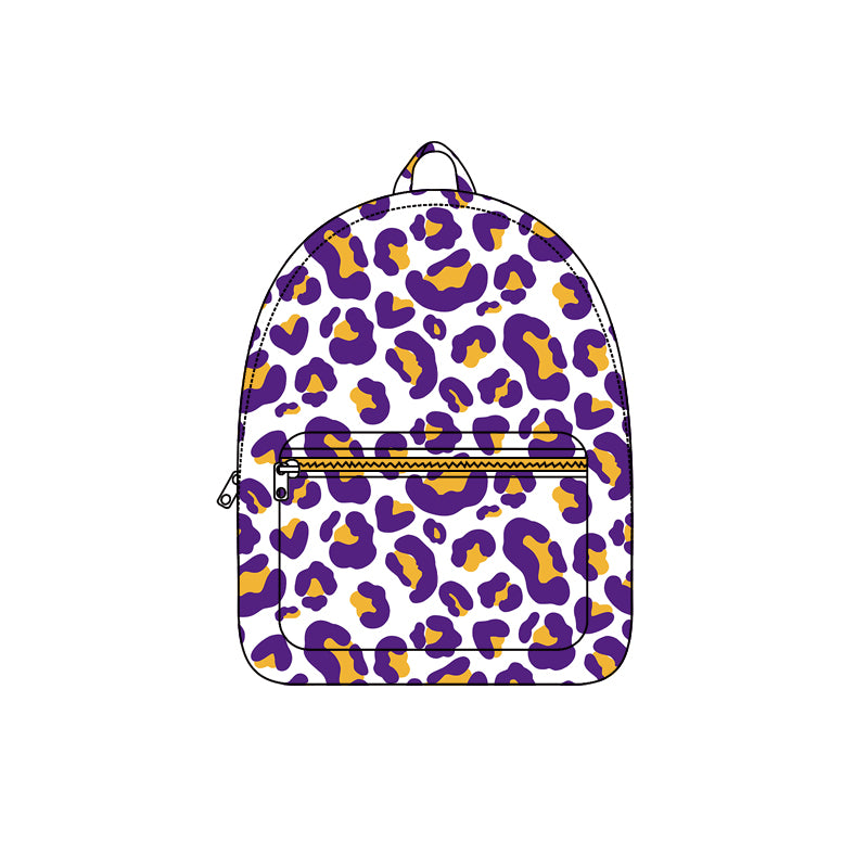 (Preorder new) No moq baby Vibrant Multi‑Color Leopard Print Children Backpack