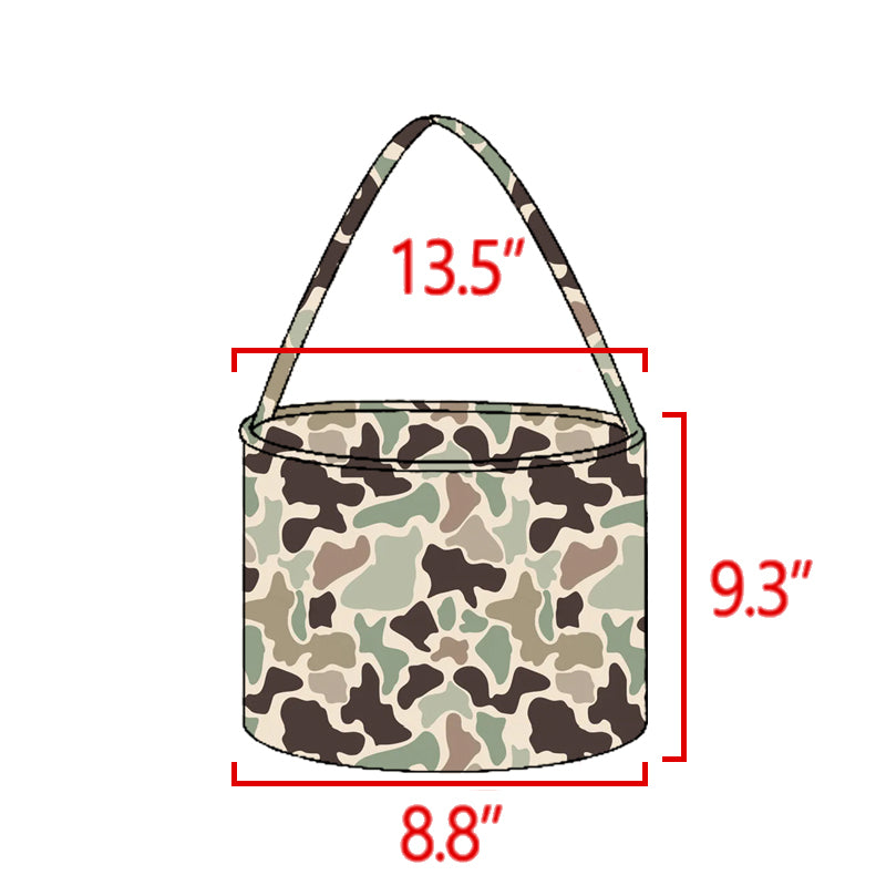 (Preorder new) No moq BA0436 Baby Kids Duck Camo Print Easter Basket
