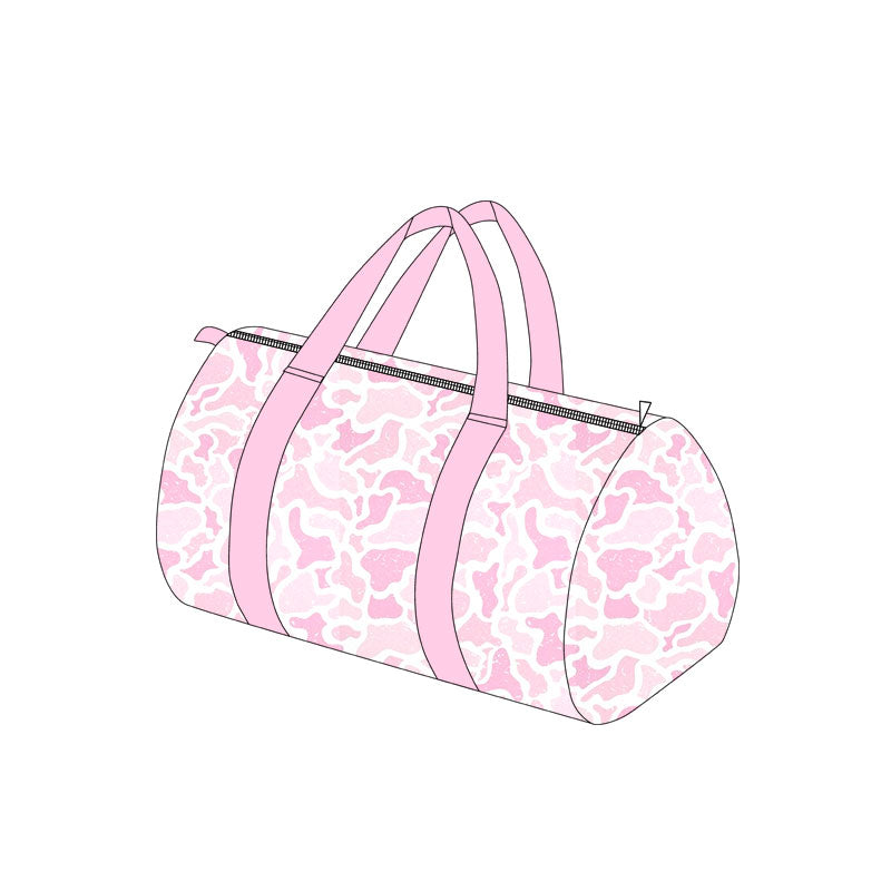 (Preorder new) No moq Baby Kids Pink Camo Print Backpack Duffle Bag Insulated Lunch Box