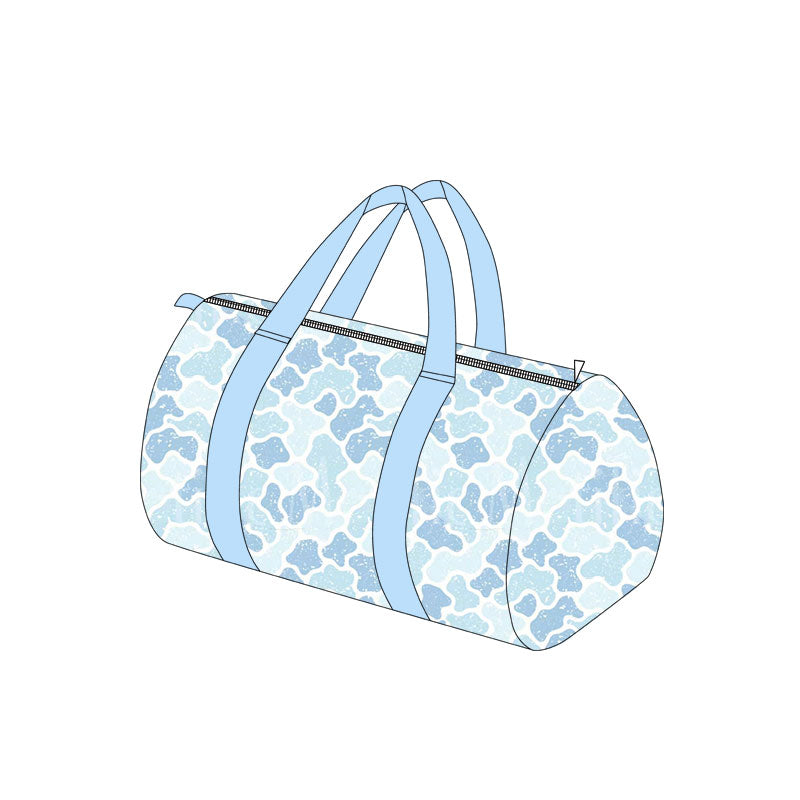 (Preorder new) No moq Baby Kids Blue Camo Print Backpack Duffle Bag Insulated Lunch Box