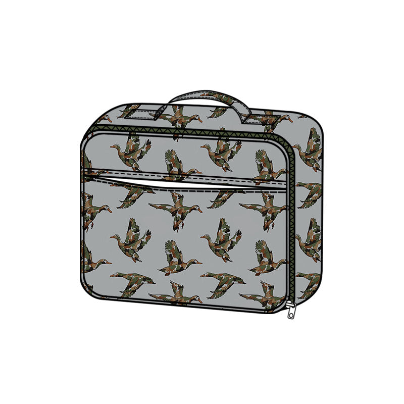 (Preorder new) No moq Baby Kids Camo Ducks rint Backpack Duffle Bag Insulated Lunch Box