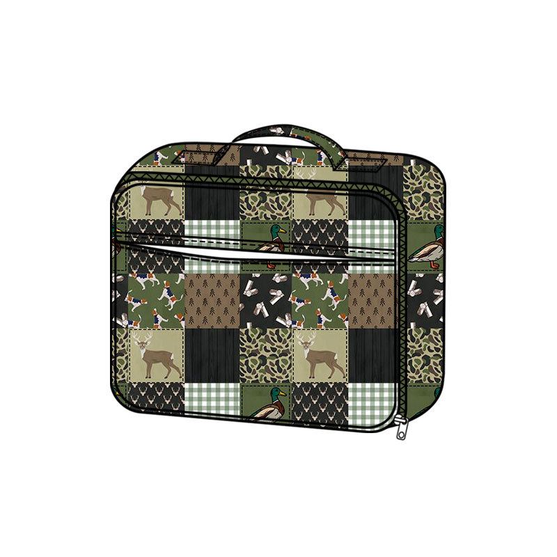 (Preorder new) No moq Baby Kids Camo Deer Dogs Ducks Print Backpack Duffle Bag Insulated Lunch Box