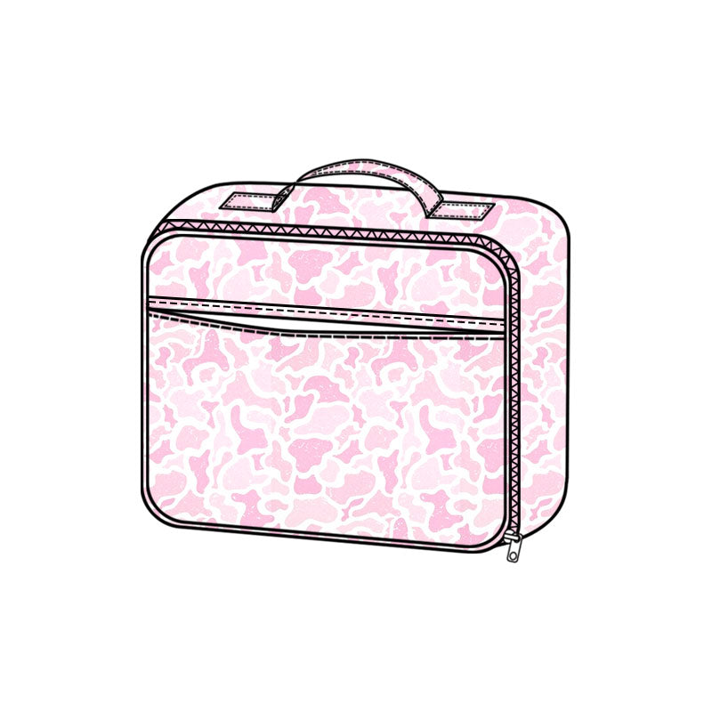 (Preorder new) No moq Baby Kids Pink Camo Print Backpack Duffle Bag Insulated Lunch Box