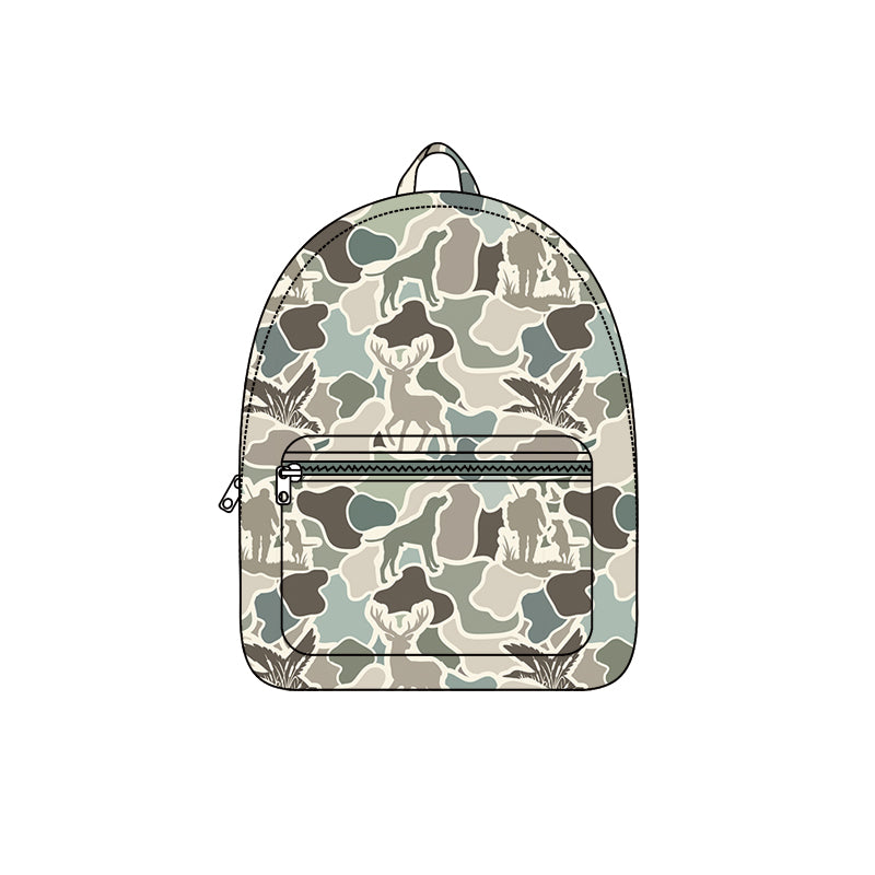 (Preorder new) No moq Baby Kids Deer Dogs Ducks Camo Print Backpack Duffle Bag Insulated Lunch Box