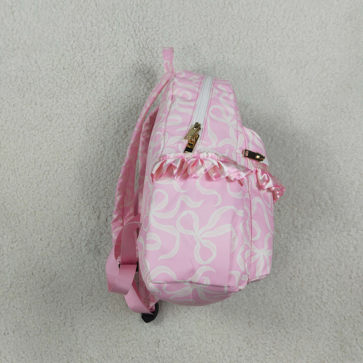 NEW RTS NO MOQ Bags BA0459 Kids Girls Pink Bows Plaid Cute School Backpack Bags