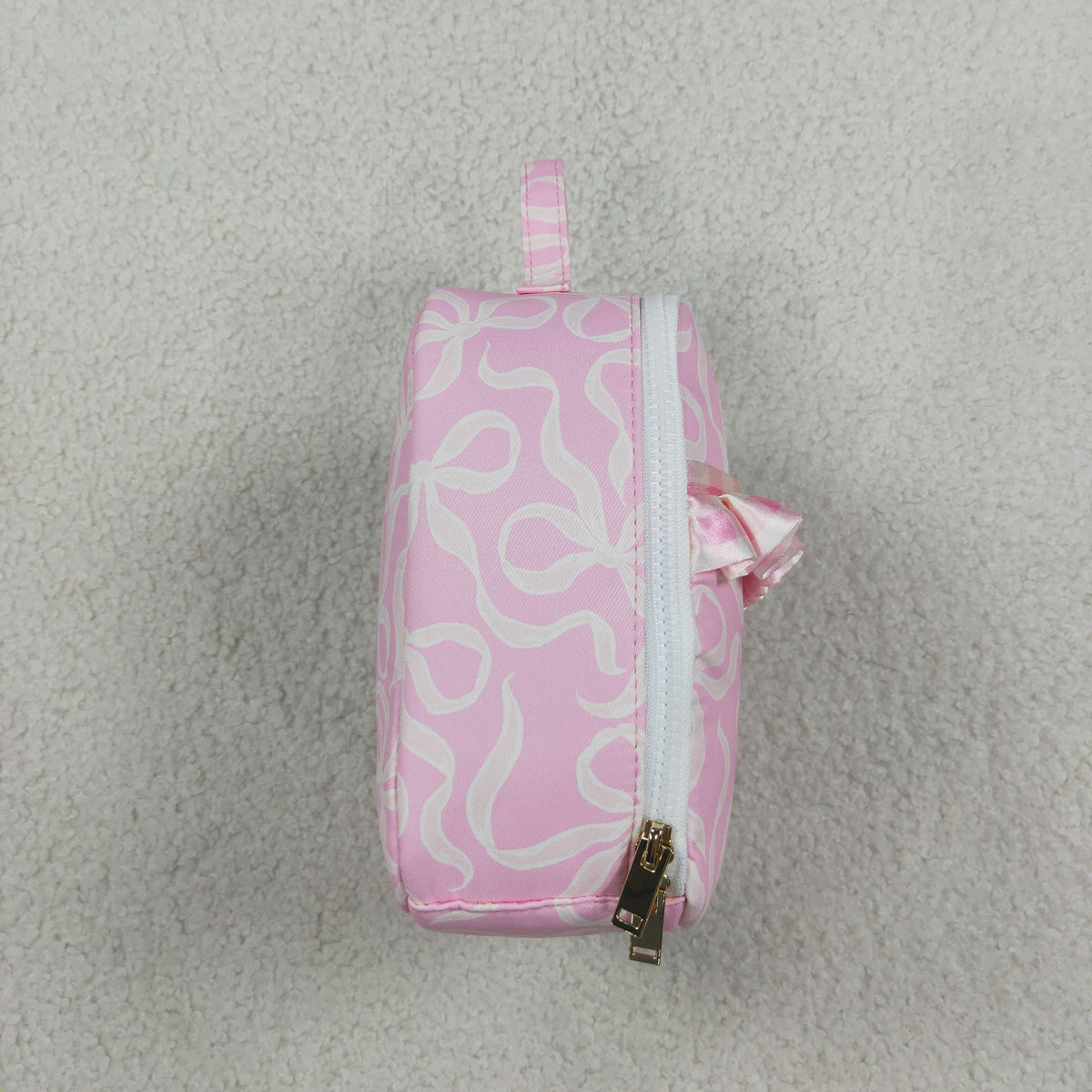 NEW RTS NO MOQ Bag BA0464 Baby Kids Pink Bows Zipper School Lunch Boxes