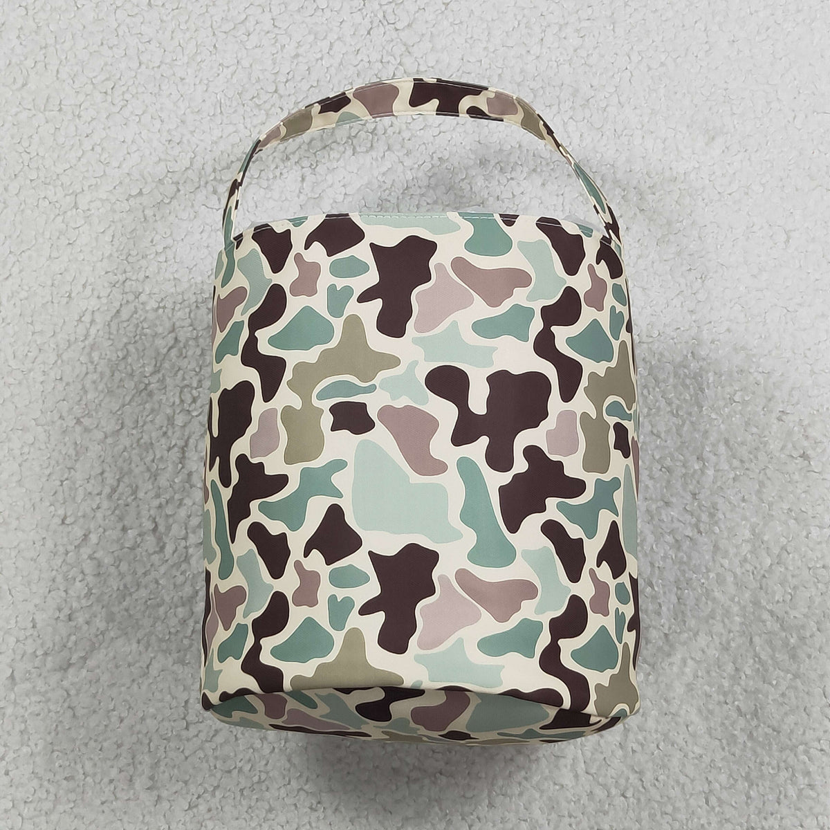 NEW RTS NO MOQ Bag BA0465 Embroidery Rabbits Baby Kids Camo Easter Gift Bucket Baskets Bags