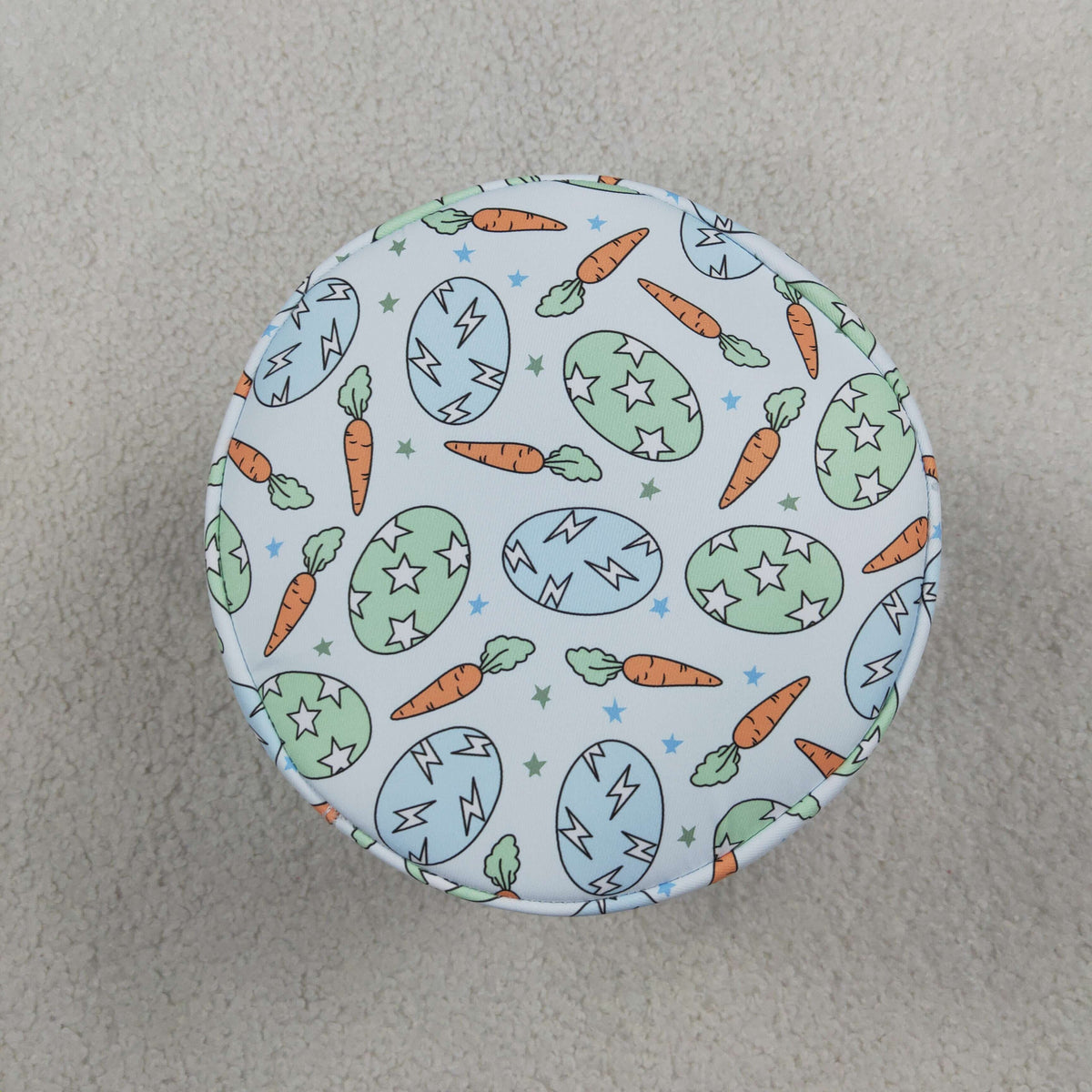 NEW RTS NO MOQ Bag BA0468 Embroidery Rabbits Baby Kids Rabbits Carrots Eggs Easter Bucket Baskets Bags