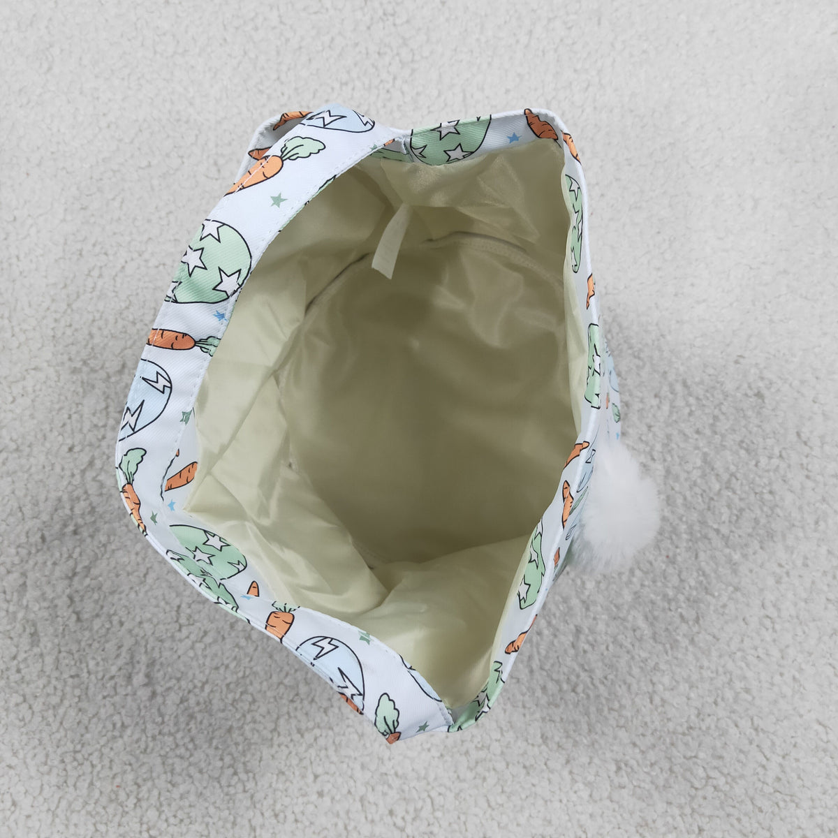 NEW RTS NO MOQ Bag BA0468 Embroidery Rabbits Baby Kids Rabbits Carrots Eggs Easter Bucket Baskets Bags