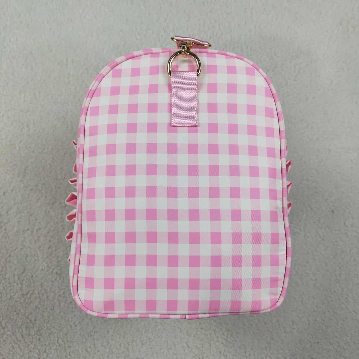 NEW RTS NO MOQ Bags BA0469 Adult Women Pink Plaid Print Zipper Gym Bags