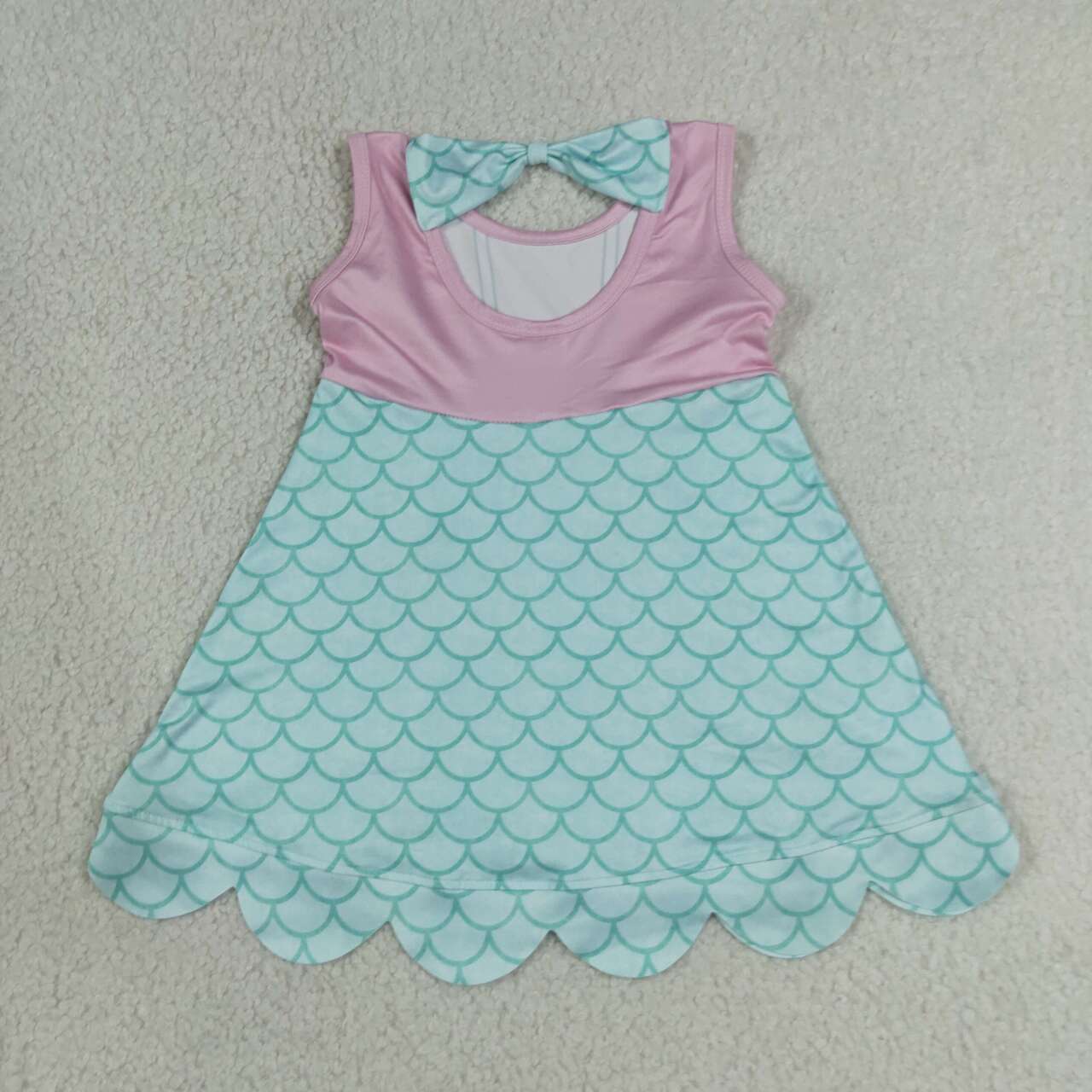 RTS NO MOQ milk silk GSD2516  Baby Girls Cute Blue Lavender Sleeveless Summer Dress