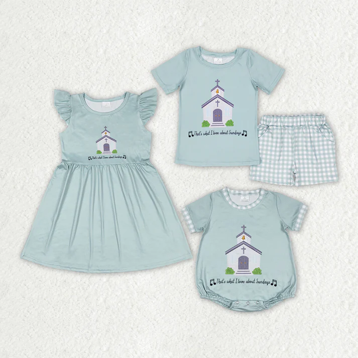 RTS Baby Girls Church Sibling Dresses Rompers Sets