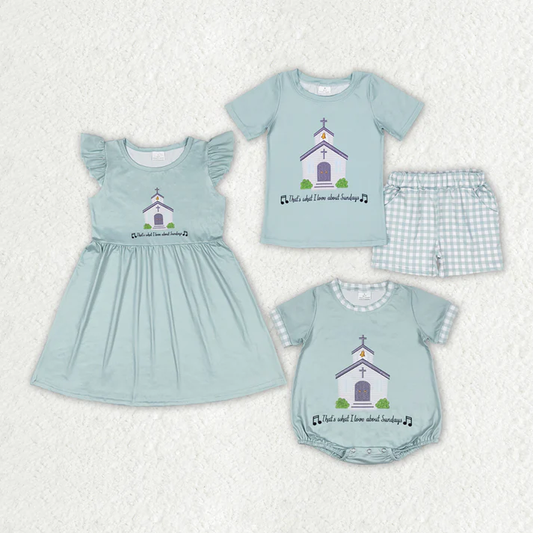 RTS Baby Girls Church Sibling Dresses Rompers Sets