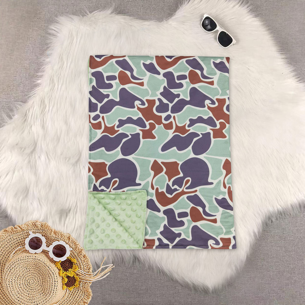 RTS NO MOQ Sibling baby kids Summer duck camouflage baby blankets