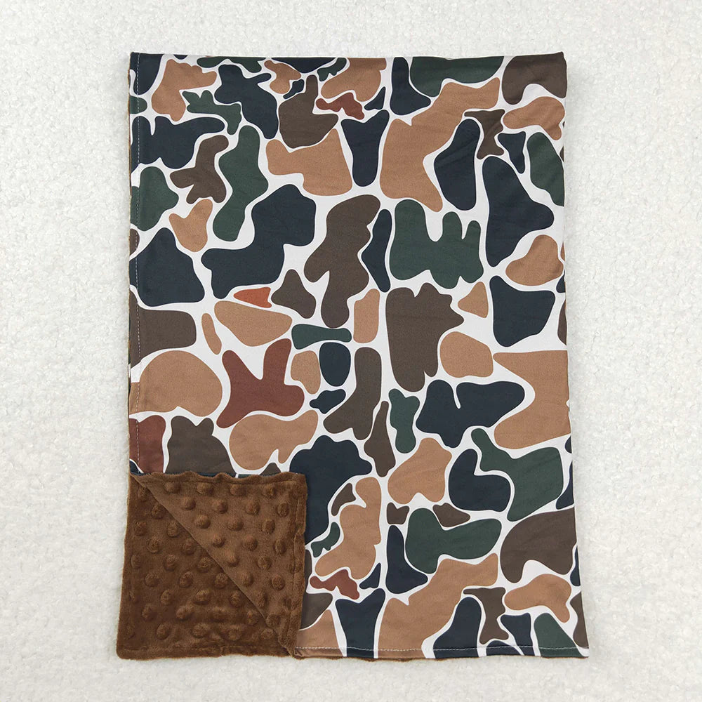 Best Sell RTS Baby Toddler Children's Hunting Camouflage Minky Blankets Soft Warm Plush Blanket for Kids
